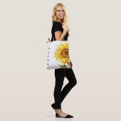 Gelbfarbener Individuelle Name Sonnenblume Tasche (Am Model)