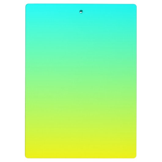 Gelbfarbener Limette, türkisgrün Klemmbrett (Rückseite)