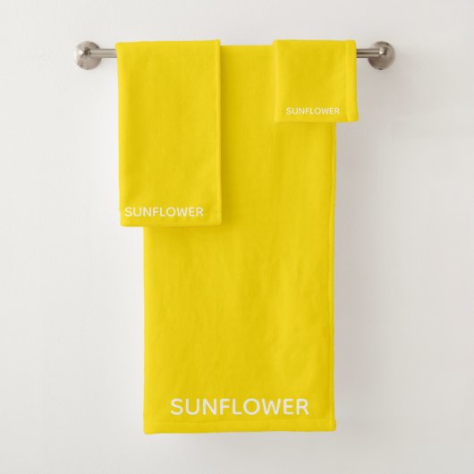 Gelbfarbener Name der Sonnenblume Badhandtuch Set (Insitu)