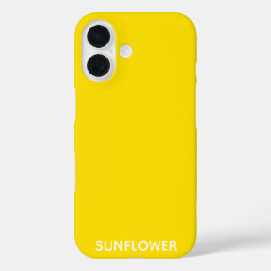 Gelbfarbener Name der Sonnenblume iPhone 16 Hülle
