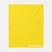 Gelbfarbener Name der Sonnenblume Fleecedecke (Vorderseite)