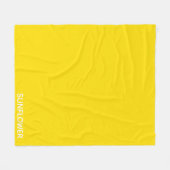 Gelbfarbener Name der Sonnenblume Fleecedecke (Vorderseite (Horizontal))