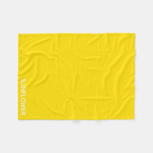 Gelbfarbener Name der Sonnenblume Fleecedecke (Vorderseite (Horizontal))
