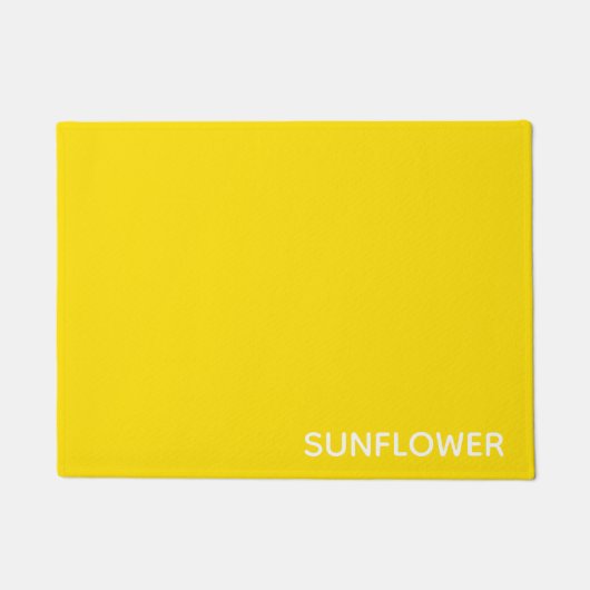 Gelbfarbener Name der Sonnenblume Fußmatte (Vorderseite)