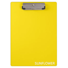 Gelbfarbener Name der Sonnenblume Klemmbrett