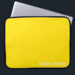 Gelbfarbener Name der Sonnenblume Laptopschutzhülle<br><div class="desc">Gelb</div>