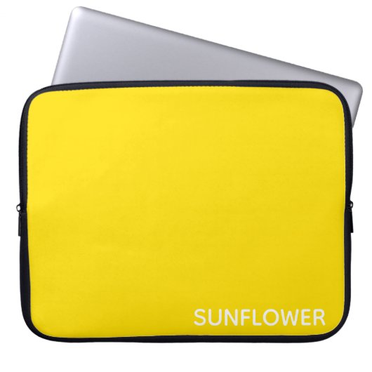 Gelbfarbener Name der Sonnenblume Laptopschutzhülle (Vorderseite)