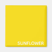 Gelbfarbener Name der Sonnenblume Magnet (Vorne)