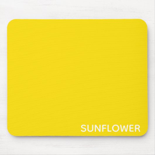 Gelbfarbener Name der Sonnenblume Mousepad (Vorne)