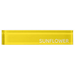Gelbfarbener Name der Sonnenblume Namensplakette