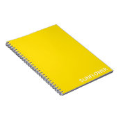 Gelbfarbener Name der Sonnenblume Notizblock (Rechte Seite)