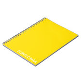 Gelbfarbener Name der Sonnenblume Notizblock (Linke Seite)