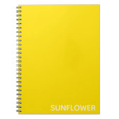 Gelbfarbener Name der Sonnenblume Notizblock (Vorderseite)