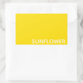 Gelbfarbener Name der Sonnenblume Rechteckiger Aufkleber (Tasche)