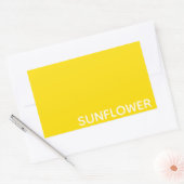 Gelbfarbener Name der Sonnenblume Rechteckiger Aufkleber (Umschlag)