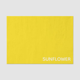 Gelbfarbener Name der Sonnenblume Seidenpapier