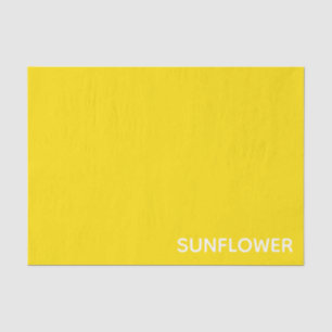 Gelbfarbener Name der Sonnenblume Seidenpapier