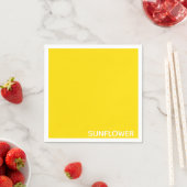 Gelbfarbener Name der Sonnenblume Serviette (Beispiel)
