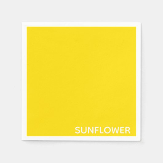 Gelbfarbener Name der Sonnenblume Serviette (Vorderseite)
