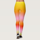 Gelbfarbener Orangenrosa im Sommer, druckt Leggings (Rückseite)