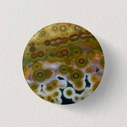 Gelbfarbener Ozean-Jasper Button (Vorderseite)