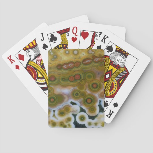 Gelbfarbener Ozean-Jasper Spielkarten (Rückseite)