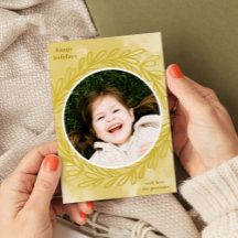 Gelbfarbener Rahmen für botanisches Foto