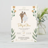 Gelbfarbener Ständer Einladung (Stehend Vorderseite)