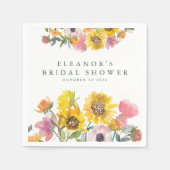 Gelbfarbenes Brautparty Serviette (Vorderseite)