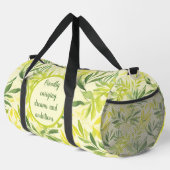 Gelbfarbenes Leaf-Muster Duffle Bag (Rechte Ecke)