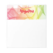 Gelbfarbenes Splint-Notizblock Notizblock (Vorderseite)