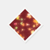 Gelbfärbter Ahorn-Blätter orange braun Serviette (Ecke)