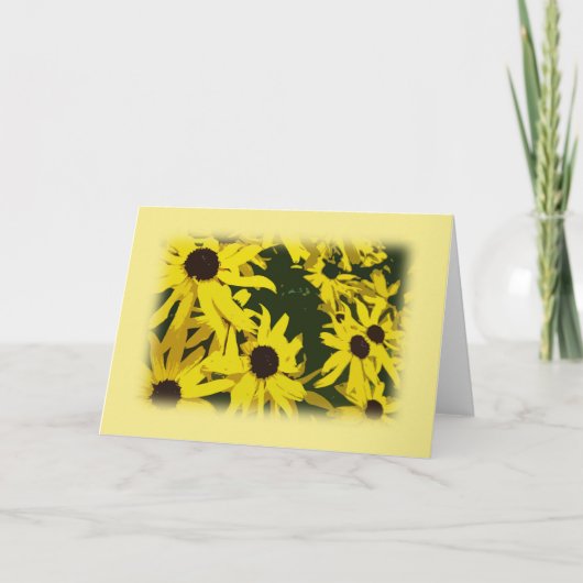 Gelbfärbung der Blume Karte (Vorderseite)