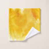 Gelbfärbung des Ahornblattes, monogramm Badhandtuch Set (Waschlappen)