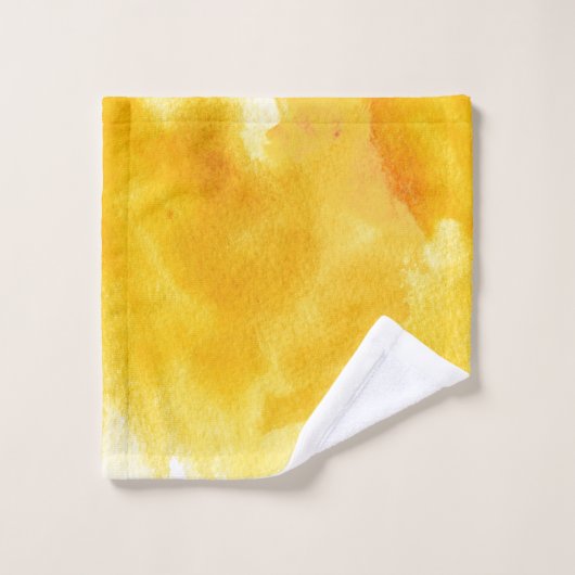 Gelbfärbung des Ahornblattes, monogramm Badhandtuch Set (Waschlappen)