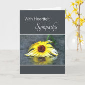 Gelbfärbung des Beileids in Regen Karte (Gelbe Blume)