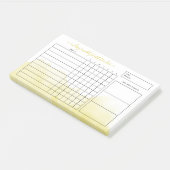 Gelbfärbung Wash Weekly Habit Tracker Post-it Klebezettel (angewinkelt)