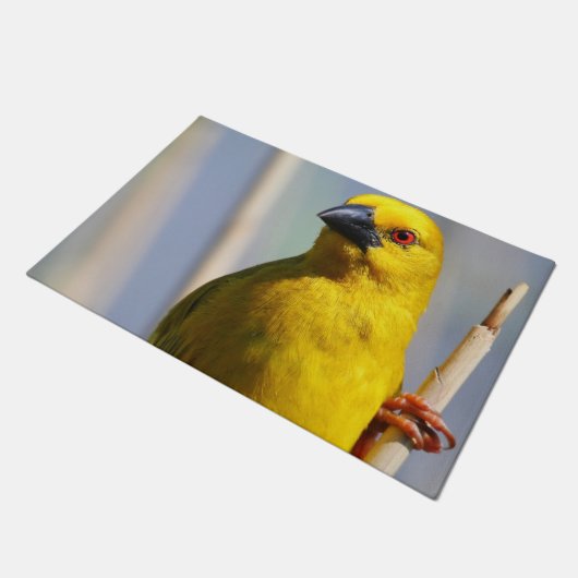 Gelbfinch Fußmatte (Schrägansicht)