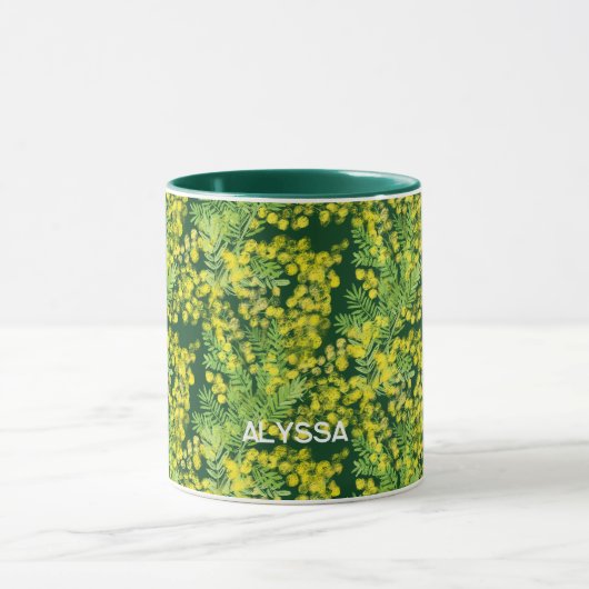 Gelbflaumige Blume Tasse (Zentrum)