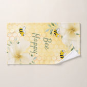 Gelbflorale Wabenwürfel Badhandtuch Set (Handtuch)