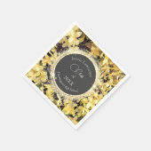 Gelbflorenglitterie Personalisiert Graduate Serviette (Ecke)