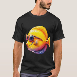 Gelbflossen-Doktorfisch mit Sonnenbrille im Aquare T-Shirt
