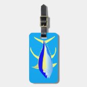Gelbflossen-Thunfisch Gepäckanhänger (Vorderseite vertikal)
