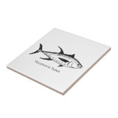 Gelbflossen-Thunfisch-Logo Fliese (Seite)