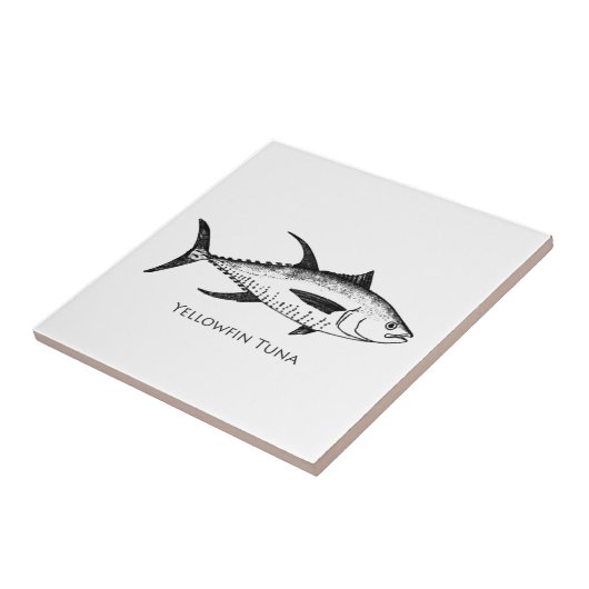 Gelbflossen-Thunfisch-Logo Fliese (Seite)