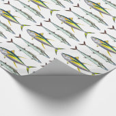 Gelbflossen- und Weißfisch Geschenkpapier (Ecke)