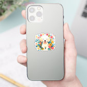 Gelbflossenwelpe in der Mitte Aufkleber (Telefon)