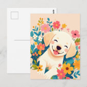 Gelbflossenwelpe in der Mitte Postkarte (Vorne/Hinten)