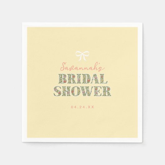 Gelbgarten Brautparty Serviette (Vorderseite)
