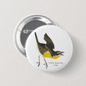 Gelbgebratener Chat, Audubon, Birdwatcher Warbler Button (Vorne & Hinten)